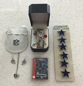 Vintage Lot Costume Jewelry Dallas Cowboys NFL Watch, Necklace, Earrings & more - Picture 1 of 14