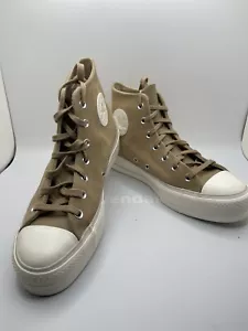 CONVERSE Chuck Taylor All Star Lift Platform Suede Khaki (A03250C) Sz 9.5 Womens - Picture 1 of 6