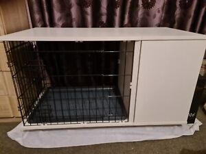 Omlet 24in Studio Dog Puppy Crate Cage White/Cupboard/Tray Immaculate Cost  £164