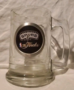 SAN ANTONIO SPURS "THE NBA FINALS" Zinn Logo auf Glas Bierkrug mit schwerem Sockel - Bild 1 von 7