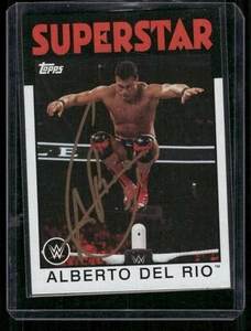 Alberto del Río 2016 Topps Heritage WWE en persona en tarjeta autógrafo #2 - Imagen 1 de 2