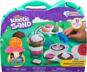 Kinetic Sand, Café Case with 793g Play Sand in 4 Colours, 9 Tools & Moulds - Picture 1 of 6