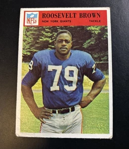 Roosevelt Brown 1966 Philadelphia #119 New York Giants en muy buen estado pliegue - Imagen 1 de 2
