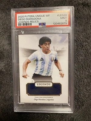 Futera 2020 único WF Diego Maradonna Legends reliquia PSA 9/35 Foto 1 de 2