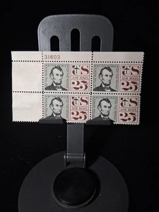 ABRAHAM LINCOLN 25 CENT AIR POST STAMP C-59 PLATE BLOCK - Picture 1 of 5