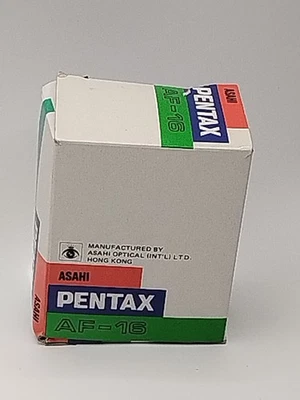 Vintage Asahi Pentax AF-16 Camera Shoe Mount Flash Original Box And Bateries. BB - Image 1 of 4