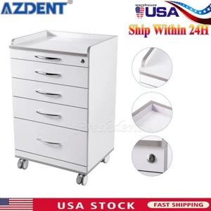 4 Drawers Dental Mobile Utility Cart Storage Cabinet Medical Office Lab Cabinet - Picture 1 of 21