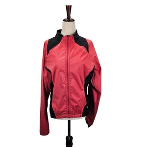 Specialized Womens Cycling Jacket Size Medium Red Black Front Zip Long Sleeve - Picture 1 of 15