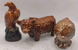 Vintage Scottish Whiskey Souvenir Bull Haggis Eagle Beswick Empty - Picture 1 of 17