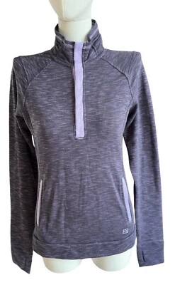 Pulôver Avalanche cinza roxo manga longa caminhada ao ar livre furos no polegar tamanho XS - Imagem 1 de 4