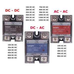 SSR Single Phase Solid State Relay DC/AC DC/DC AC/AC 3-32VDC 10-150 DA DD AA - Picture 1 of 14