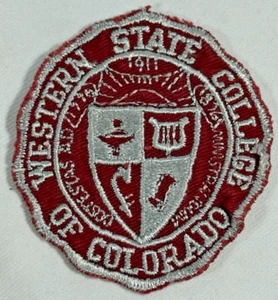 Vintage Western State College of Colorado University Siegel ORIGINAL Aufnäher, 2-3/4"x3" - Bild 1 von 4