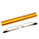 Classic Rimless Compact Reading Glasses Readers Travel Slim Design with Case