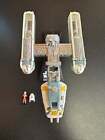 STAR WARS MICROMACHINES ACTION FLEET Y-WING WITH 2 FIGURES PREOWNED