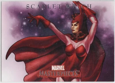 Marvel Masterpieces Promo P2 Scarlet Witch Joe Jusko 2007 SDCC Silver Foil - Image 1 of 2