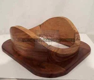 Full Size Diving Divers Helmet Wooden Base Stand 18" U.S Navy Mark V Décor Gift - Picture 1 of 8