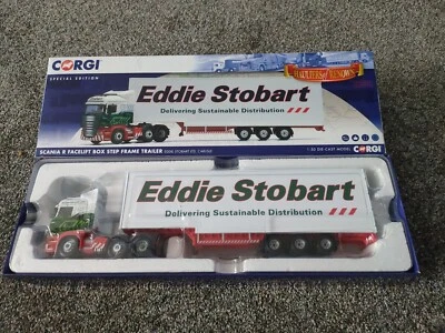 Corgi CC13754 1:50 Scania R Facelift Box Step Frame Trailer Eddie Stobart "Jan"  - Image 1 of 4