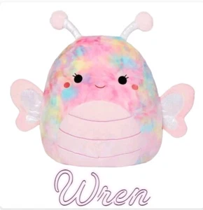 Squishmallows 16” Wren Butterfly Pink Tie-Dyed Sparkly Spring 2021 Kellytoy nwt! - Picture 1 of 9