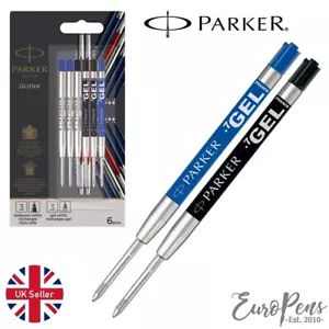 Parker Quink Gel Jotter Ballpoint Refill - Choose Colour & Line Width Tip - Picture 1 of 5