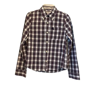 Camisa Abercrombie Niños Niño Cuadros Músculo Manga Larga Botón Algodón Pequeña - Imagen 1 de 13