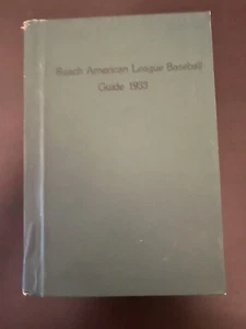 1933 REACH AMERICAN LEAGUE BASEBALL GUIDE book HARDCOVER BOUND NRMT - Picture 1 of 6