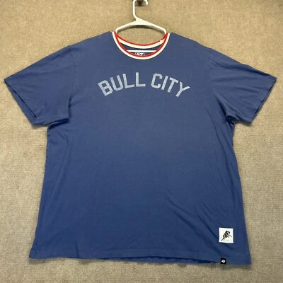 Camiseta Durham Bulls Bull City Talla XL/2XL Azul Manga Corta '47 Marca MiLB Foto 1 de 4
