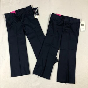 French Toast Pants Girls 4T Toddler Bootcut Set of 2 Uniform Navy Blue NEW $56 - Picture 1 of 14