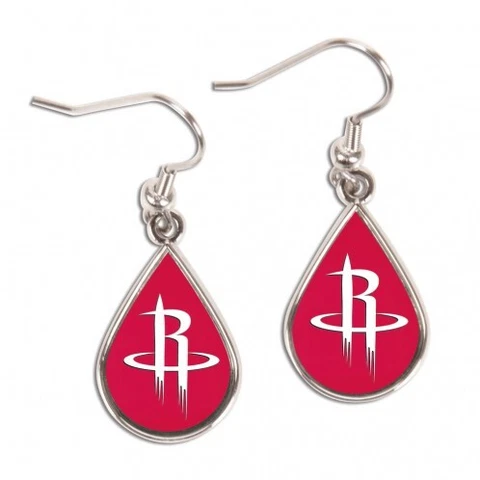 Houston Rockets  WinCraft WOMEN'S Red Teardrop Dangling Earrings Cover