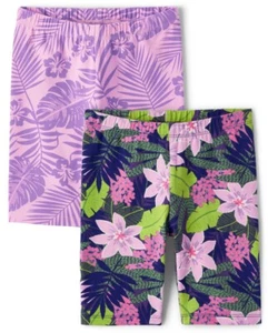 The Children's Place Girls Tropical Bike Shorts 2-Pack | Size XS (4) - Picture 1 of 1