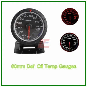 2.5" 60mm Cara Negra Auto Avanzado Aceite Temperatura Medidor Ámbar Rojo/Blanco Luces - Imagen 1 de 7