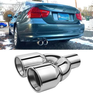 Para Serie 3 328i 325i E90 E92 2.5" a 3.5" Doble Escape Puntas Cuádruples Doble Pared - Imagen 1 de 15