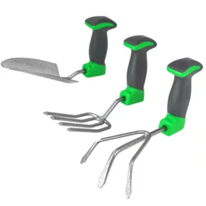 3-Piece Ergonomic Garden Tool Set in Green - Picture 1 of 12