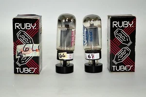 Coppia abbinata tubi Ruby DSS 6L6GC (NOS) - 66/67 mA - TU001064 - Foto 1 di 5
