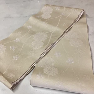 Japanese kimono accessories obi belt for women elegant simple design cream color - Picture 1 of 7