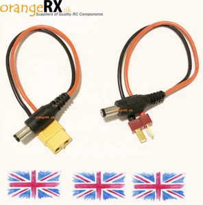 5,5 mm cañón a hembra XT60 macho decanos enchufe en T FPV gafas lipo plomo naranjaRX REINO UNIDO - Imagen 1 de 7