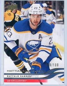 2025-26 SERIE 1 HOCKEY UD ESCLUSIVE #049/100 Buffalo Sabres Mattias Samuelsson - Foto 1 di 2