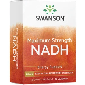 Swanson Maximum Strength NADH Peppermint 20 mg 30 Lutschtabletten - Imagen 1 de 2
