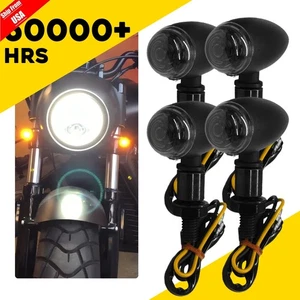 4PCS Amber LED Motorcycle Turn Signals Indicator Blinker Light Universal Lamp - Picture 1 of 15