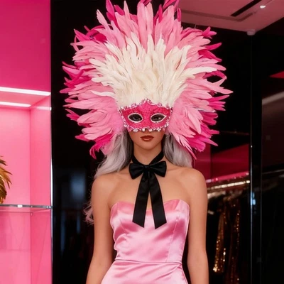 Feather Headdress Fancy Dress for Thanksgiving Stage Performance Carnival - Image 1 of 2