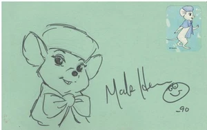 Hand Drawn "Oliver" Sketch on 8" x %" Paper Signed by Mark Henn w/ COA - Picture 1 of 1