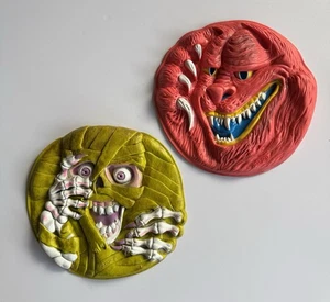 Disco volador vintage Frisbee Goops MB Mad Balls Gross Out Fun X 2 1989 - Imagen 1 de 6