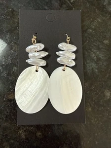 Boutique Earrings Summer Seashells white - Picture 1 of 1