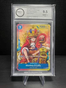 Monkey.D.Luffy P-043 2nd Anniversary Participant AA-Grading 9.5 Mint + - Bild 1 von 2