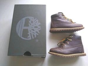 TIMBERLAND Pokey Pine 6" Side Zip, Dark Brown Full Grain Toddler Boots UK Size 6 - Picture 1 of 15
