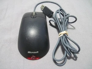 Black Microsoft Wheel Mouse Optical USB and PS2 Compatible (X802382-018) Tested - Picture 1 of 9