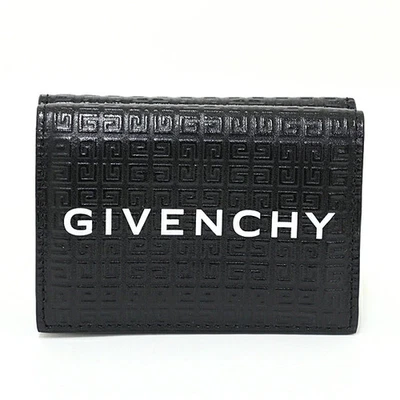GIVENCHY BK6095K1LQ Cartera Triple Compacta Logotipo Repujado Negra Sin Usar Foto 1 de 3