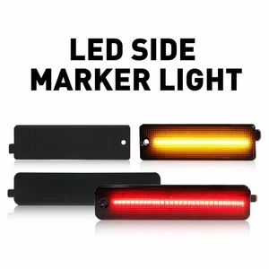 Amber 4X Red Smoked LED Bumper Side Lights Marker For 1998-2002 Pontiac Firebird - Picture 1 of 24