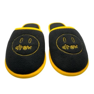 Zapatillas Justin Bieber Drew House negras amarillas sonrientes talla S/M Foto 1 de 4