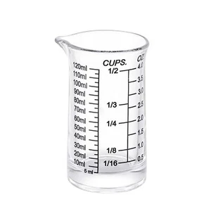 Shot Glass Measuring Cup 4 Ounce/120ml Liquid Heavy High Espresso Glass Cup Blac - Picture 1 of 7