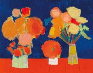 Nicolas de Stael Two Vases Of Flowers Canvas Print 16 x 20 - Picture 1 of 4